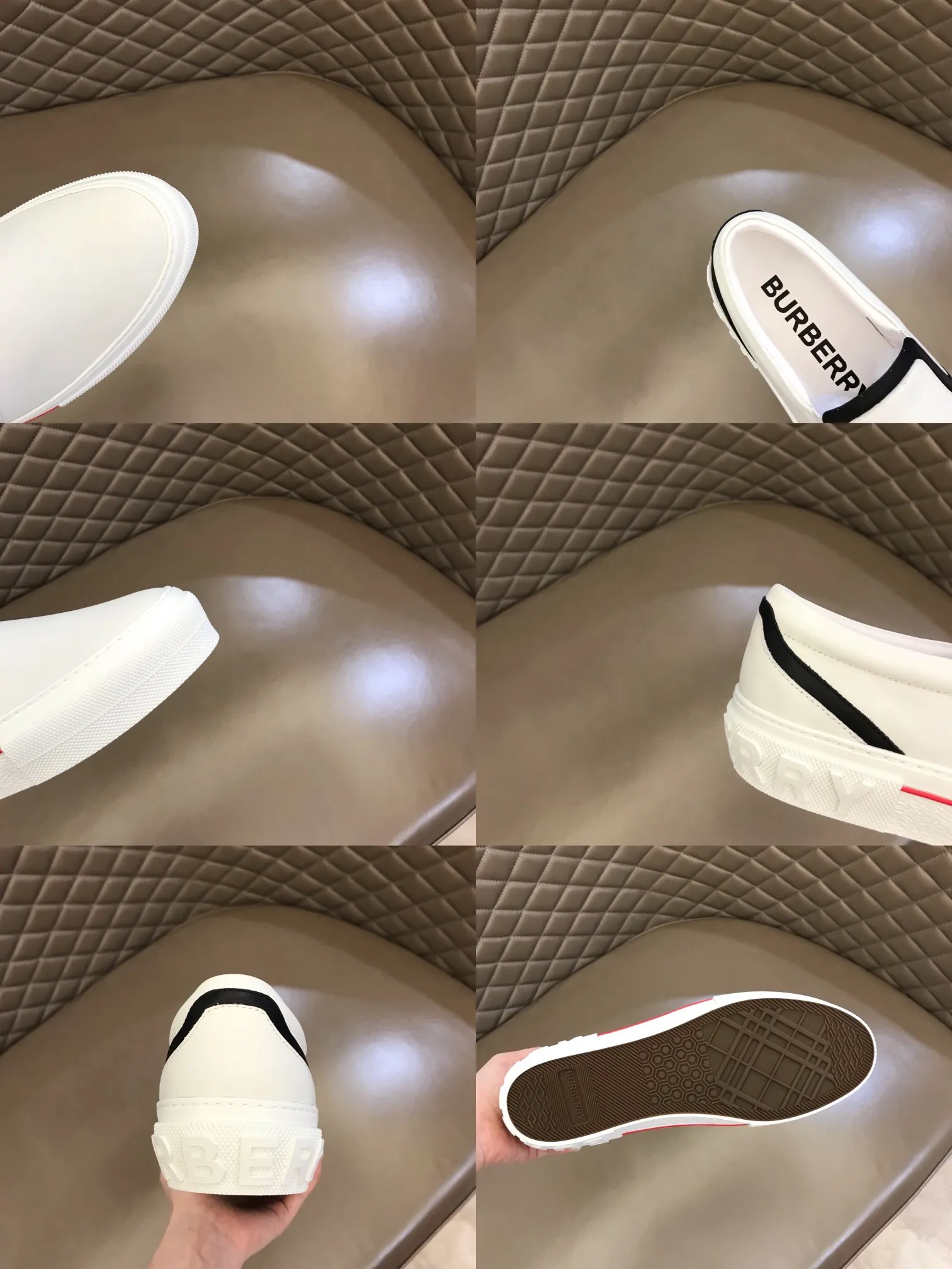 ¥380▫️B’s men’s classic low-top sneakers are made of imported top-grain cowhide and decorated with a new brand logo. First-grain cowhide lining, embossed Burberry lettering logo on the heel, original outsole! 38-44